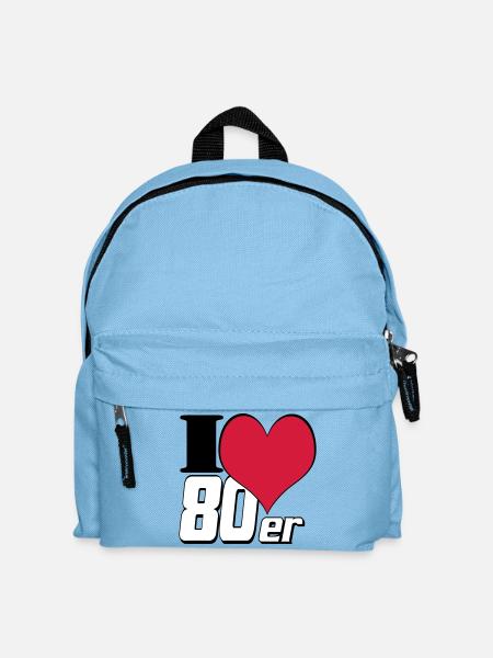 80er Party Retro Fun , Motto Party Shirt 80er (25) - Kinder Rucksack - Hellblau