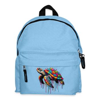 Schildkröte - Kinder Rucksack - Hellblau - Vorne