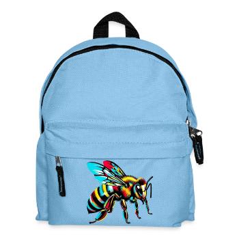 Biene - Kinder Rucksack - Hellblau - Vorne