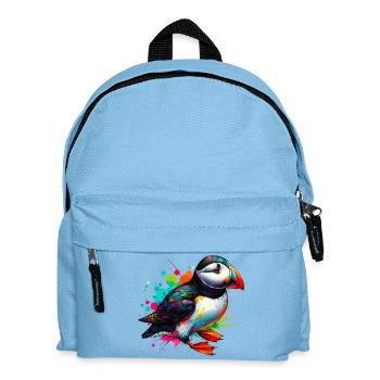 Papageitaucher - Kinder Rucksack - Hellblau - Vorne