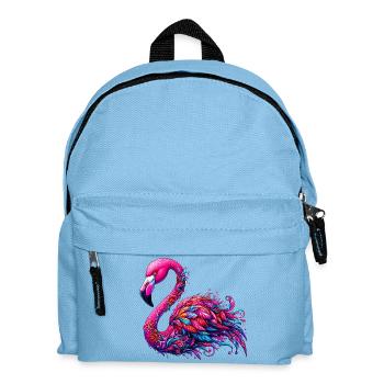 Flamingo - Kinder Rucksack - Hellblau - Vorne