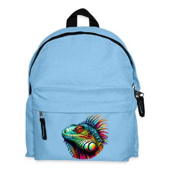 Iguana - Kids' Backpack - light blue - Front