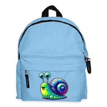 Schnecke - Kinder Rucksack - Hellblau - Vorne