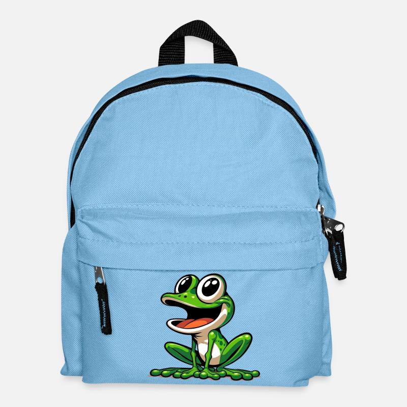 Frosch - Kinder Rucksack - Hellblau