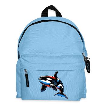 Killer whale - Kids' Backpack - light blue - Front