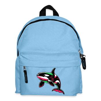 Killer whale - Kids' Backpack - light blue - Front