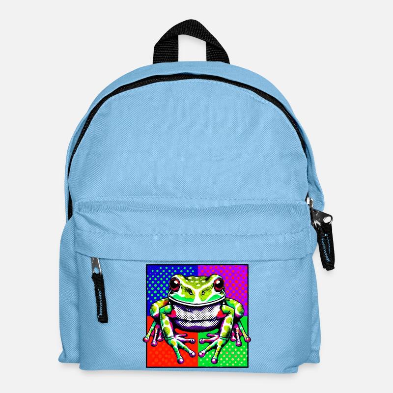 Frosch - Kinder Rucksack - Hellblau