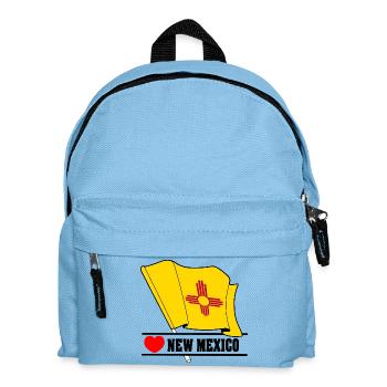 Drapeau Nouveau-Mexique coeur Nouveau-Mexique - Sac à dos Enfant - bleu clair - Devant