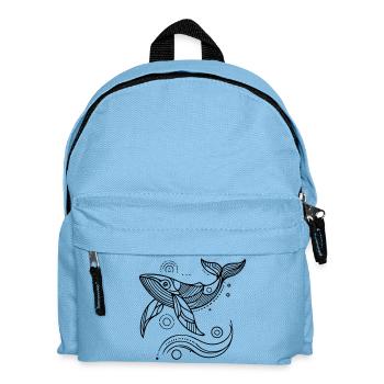Spirit of the Ocean – Geometric Zen Whale - Kids' Backpack - light blue - Front