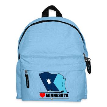 Hinweis Minnesota Herz MINNESOTA - Kinder Rucksack - Hellblau - Vorne