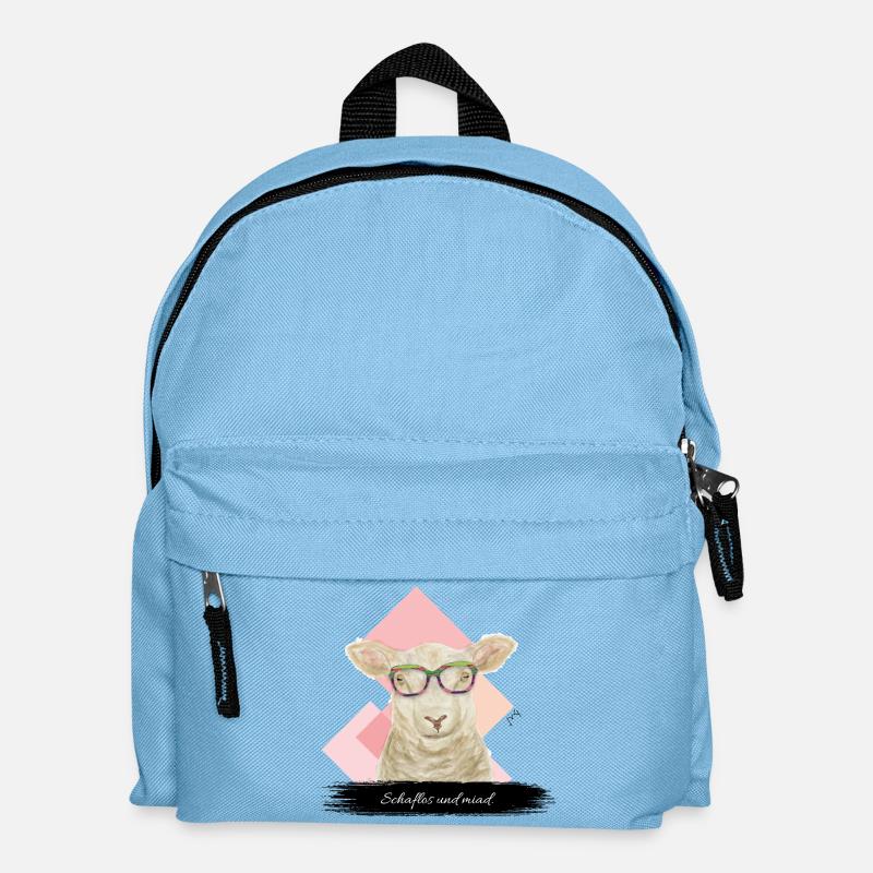 JvG Schaf "Schaflos und miad" - Kinder Rucksack - Hellblau