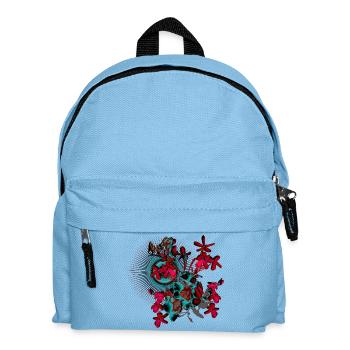 Spring Flowers Red Spring Pattern - Kids' Backpack - light blue - Front