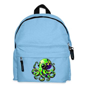 Krake - Kinder Rucksack - Hellblau - Vorne