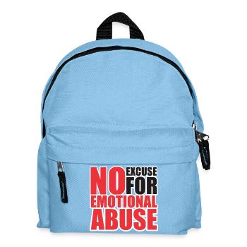 No Excuse Emotional Abuse Awareness Design - Sac à dos Enfant - bleu clair - Devant