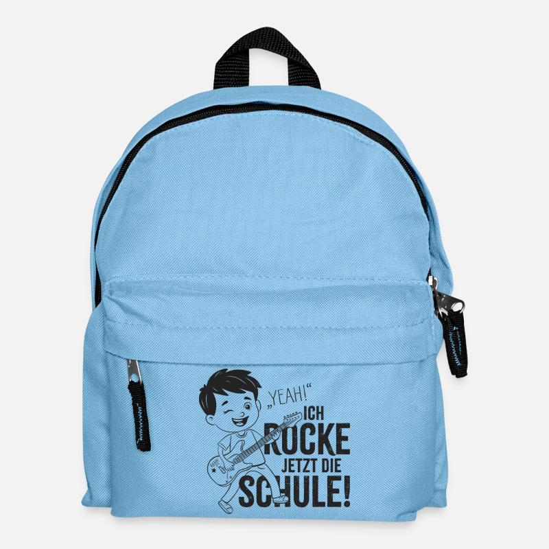 Schulkind - Yeah! Ich rocke jetzt die Schule - Kinder Rucksack - Hellblau
