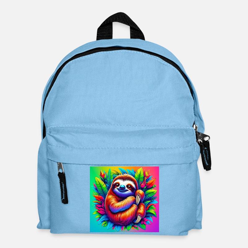 Faultier - Kinder Rucksack - Hellblau