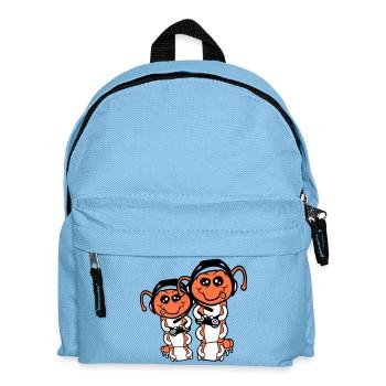 2 gamer caterpillar nerd gaming controller console game - Kids' Backpack - light blue - Front