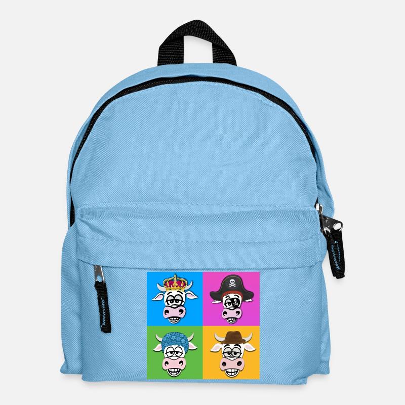Quatuor de vaches - Sac à dos Enfant - bleu clair