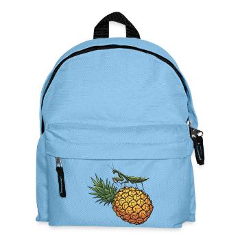 Pineapple with grasshopper illustration - Kids' Backpack - light blue - Front