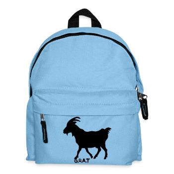G.O.A.T. schwarz - Kinder Rucksack - Hellblau - Vorne