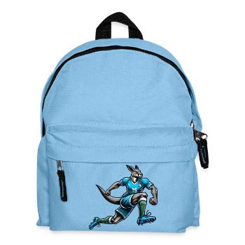 Football Kangaroo Striker Number 15 Team Australia - Kids' Backpack - light blue - Front