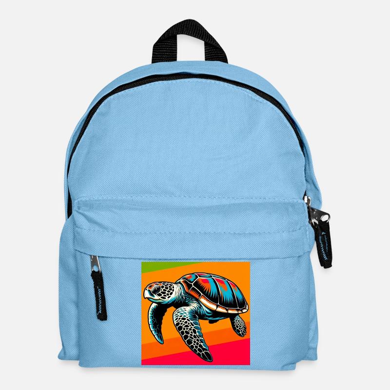 Schildkröte - Kinder Rucksack - Hellblau