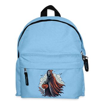 Halloween Sensenmann mit Kürbis - Kinder Rucksack - Hellblau - Vorne