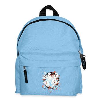 Geisterfreunde im Farbspritzer - Kinder Rucksack - Hellblau - Vorne