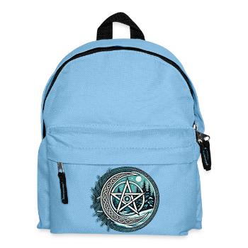 Pentagramme de la forêt au clair de lune - Sac à dos Enfant - bleu clair - Devant