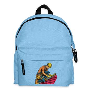 Roofers at work - Kids' Backpack - light blue - Front