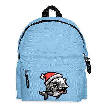 Noël de poisson piranha - Sac à dos Enfant - bleu clair - Devant