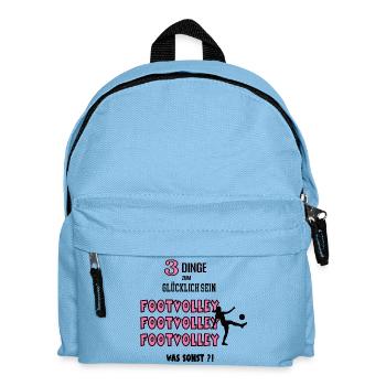 Footvolley Was Sonst Spiel Footvolleyerin Spieler - Kinder Rucksack - Hellblau - Vorne
