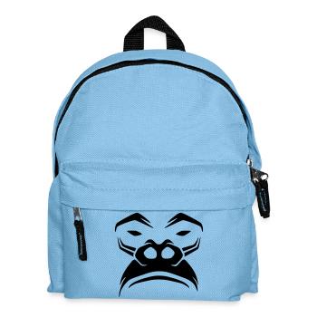 Mürrischer Gorilla – Affen Silberrücken Urwald - Kinder Rucksack - Hellblau - Vorne