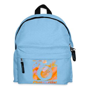 Camera in bright colors - Kids' Backpack - light blue - Front