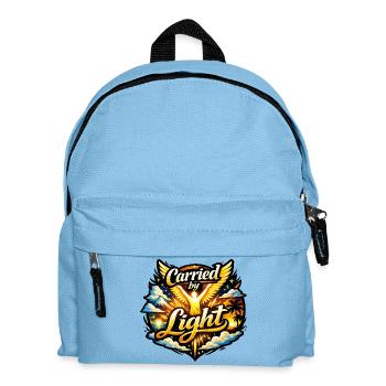 Vom Licht getragen - Kinder Rucksack - Hellblau - Vorne