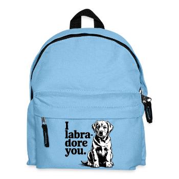 Labrador "I Labra-dore You" love dogs - Kids' Backpack - light blue - Front