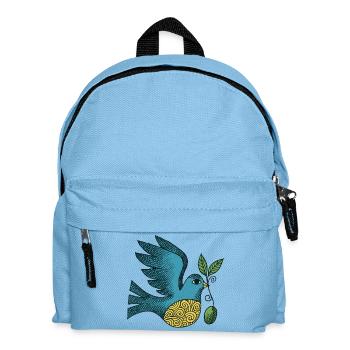 Oiseau azur avec ventre tourbillonnant - Sac à dos Enfant - bleu clair - Devant