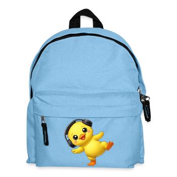 Un canard mignon avec des écouteurs dansant musique techno - Sac à dos Enfant - bleu clair - Devant