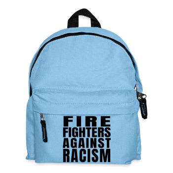 Firefighters Against Racism Block Black - Kids' Backpack - light blue - Front