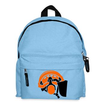 Forestry helmet, tree care, forest workers, lumberjacks - Kids' Backpack - light blue - Front