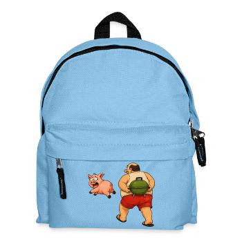 Barbecuing is fun - Kids' Backpack - light blue - Front