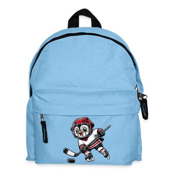 Süßer Pinguin Comic Eishockey Spieler - Kids' Backpack - light blue - Front