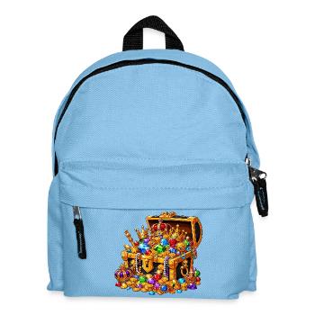 Royal treasure chest full of gemstones - Kids' Backpack - light blue - Front