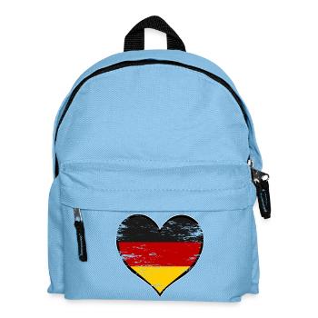 Heart with German flag - Kids' Backpack - light blue - Front