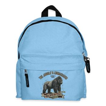 Gorilla King of the Jungle Vintage Art - Kids' Backpack - light blue - Front