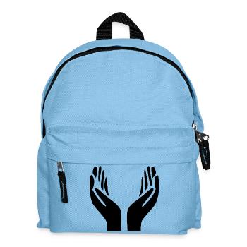 Open Hands Hand Gesture - Kids' Backpack - light blue - Front