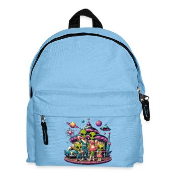 Alien Familie im Space-Diner - Kinder Rucksack - Hellblau - Vorne
