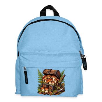 Forest Mushroom Treasure Chest - Kids' Backpack - light blue - Front