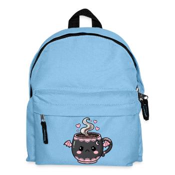 Kawaii Creepy Mug with Wings - Kids' Backpack - light blue - Front