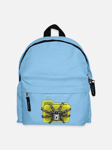 Tapete nicht gefunden – Neon-Gelber Ordnerschloss - Kinder Rucksack - Hellblau